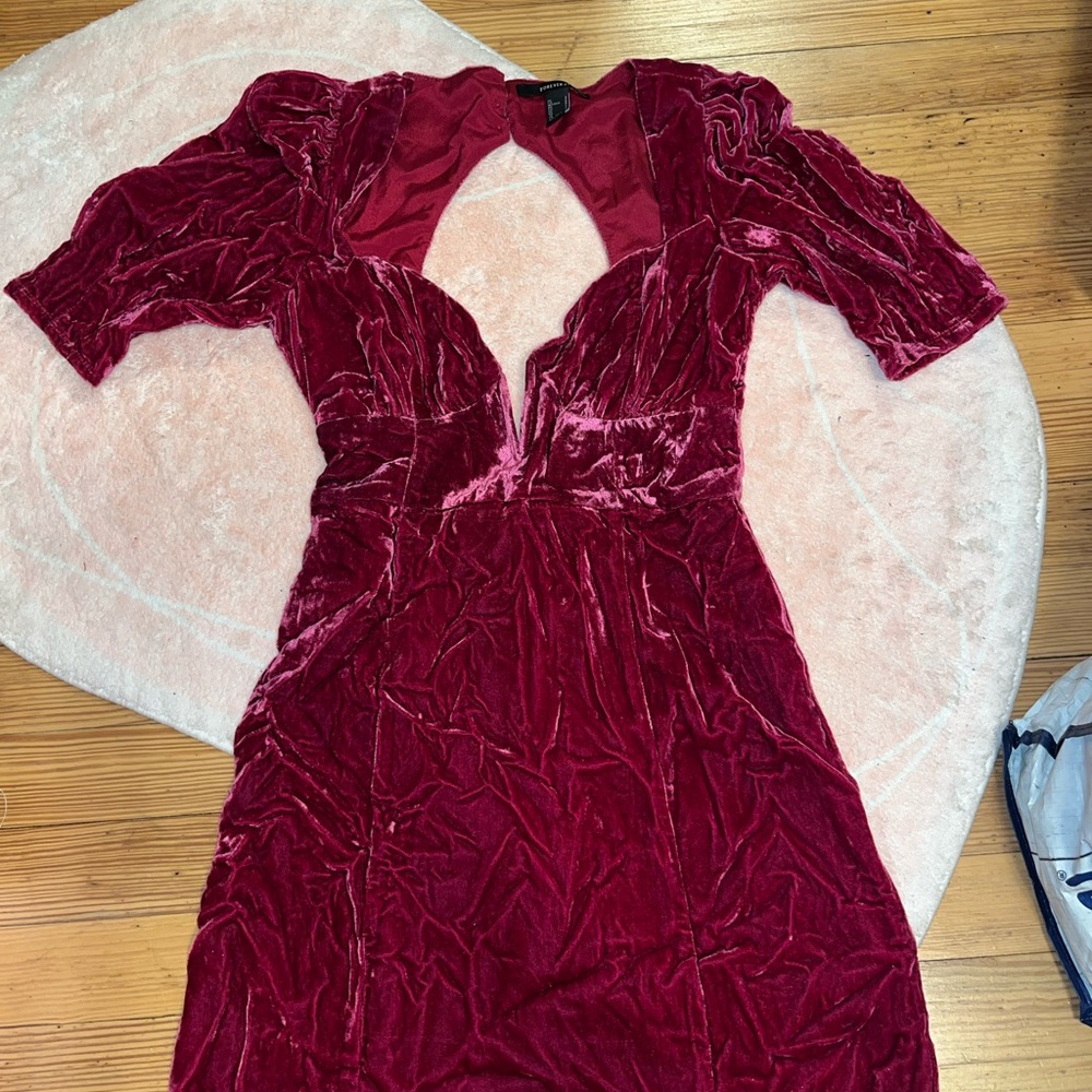 Forever 21 Red Backless Bodycon Dress
